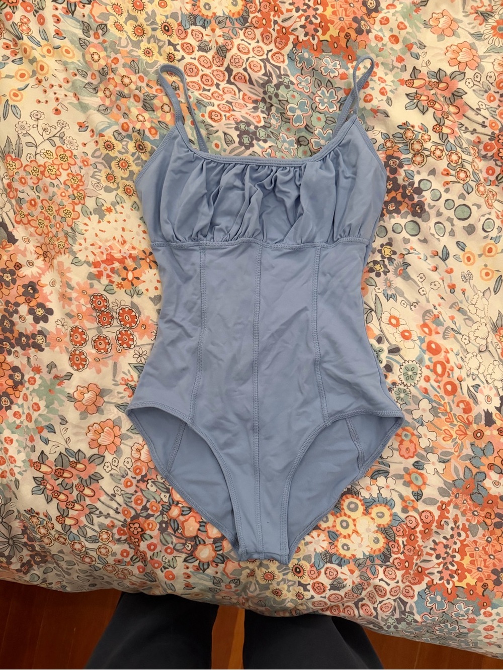 Light Blue Ballet leotard with Ruching
